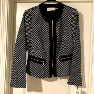 NWT Blank and White Calvin Klein Blazer